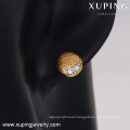 91336 Popular women jewelry circle shaped earrings simply style gold plated fashion stud earrings